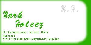 mark holecz business card